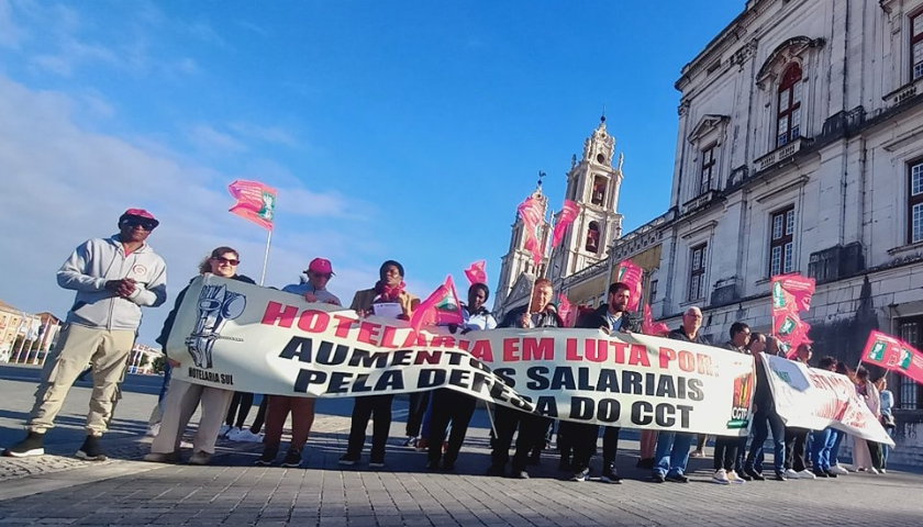 Mafra Trabalhadores do Turismo em protesto