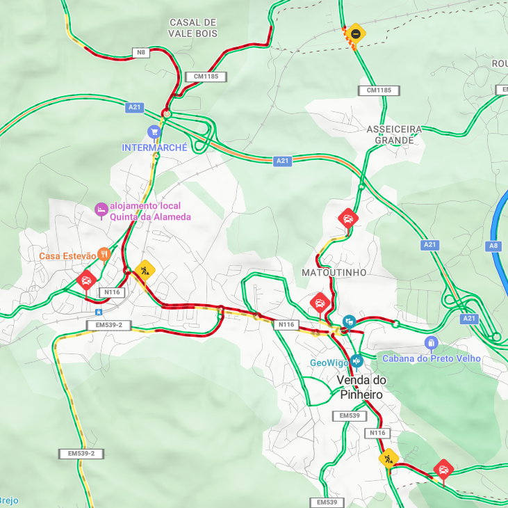 transito às 10h08